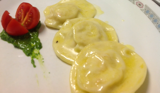 Lake Como traditional restaurant inn Locanda Grifo - Fish Ravioli