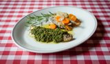 Lake Como traditional restaurant inn Locanda Grifo - Shad in green sauce and soused bleak